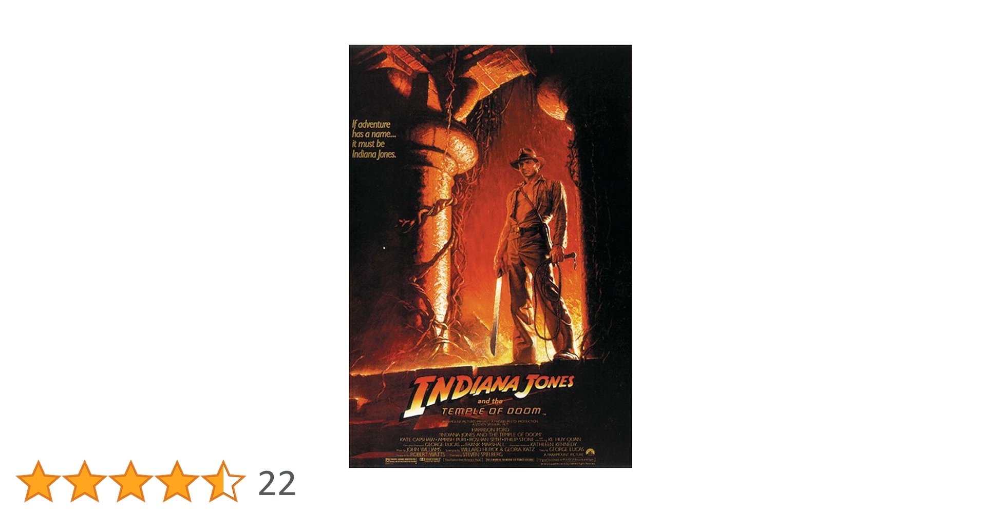 Amazon.co.jp: Indiana Jones and the Temple of Doom – 映画ポスター